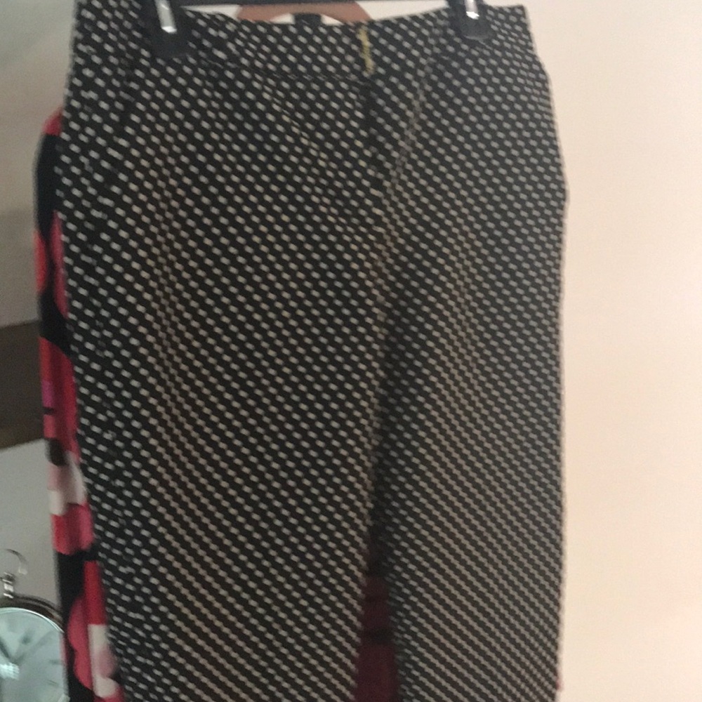 Cream and black polka dot Kate Spade lined pants